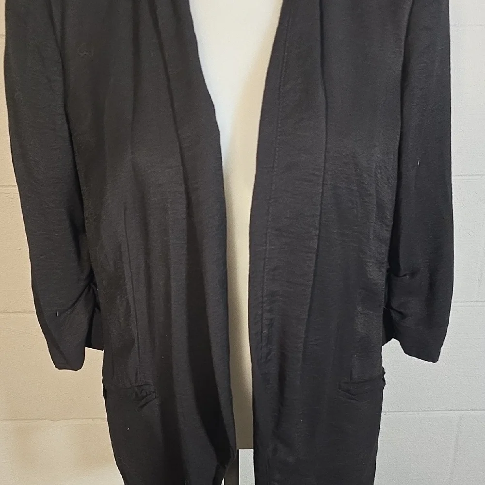 Black Open Front Cardigan - Picture 4 of 9